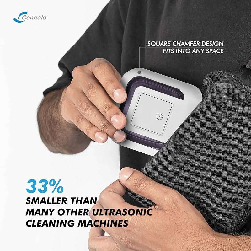 FSA HSA Eligible | 2-in-1 Ultrasonic & U-V Dental Cleaner, 42kHz Deep Cleaning Machine with Digital Timer, 180ml Pod for Retainers, Aligners, Mouth Guards | Viewing Port - Image 6