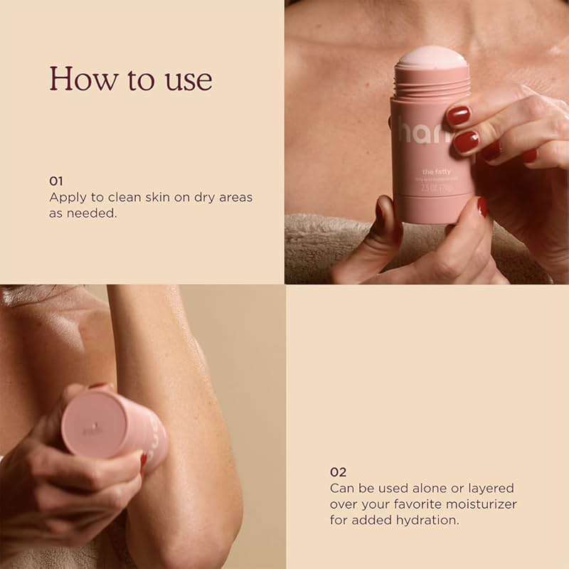 HANNI Fatty Body Moisturizer Stick with Fatty Acids, Travel Size Friendly Solid Lotion for Plumping and Hydration, Fragrance-Free and Safe for Sensitive Skin, 2.5 oz - Image 4