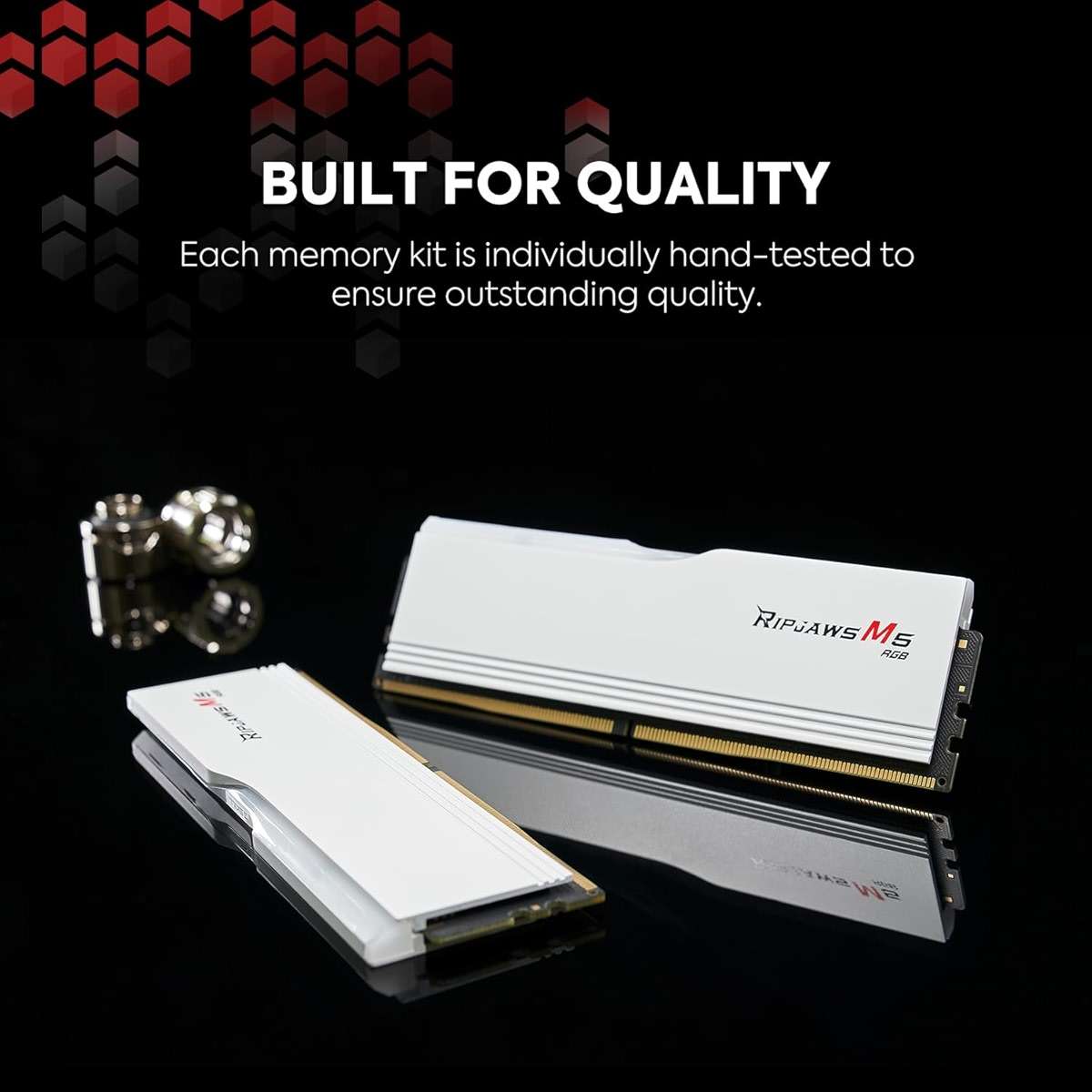 G.SKILL Ripjaws M5 RGB Series DDR5 RAM (Intel XMP 3.0) 32GB (2x16GB) 6400MT/s CL36-48-48-102 1.35V Desktop Computer Memory U-DIMM - Matte White (F5-6400J3648F16GX2-RM5RW) - Image 6