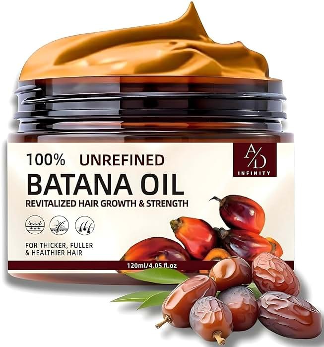 100% Unrefined Raw Batana Oil for Hair Growth Dr. Sebi Organic Pure from Honduras with Keratin, Coffee Extract & Other Ingredients to Enhance Efficacy for Thicker, Strength - Botana Oil 4oz - Product Image