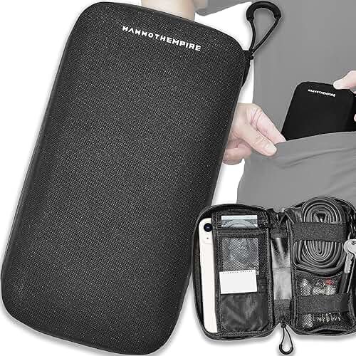 MAMMOTH EMPIRE Cycling Wallet & Waterproof Phone Pouch — Rain-Resistant Bike Jersey Pocket Organizer with YKK Zippers | Cards, Cash, Keys & Tool Pouch for Road, MTB, Gravel, EDC & Travel, Black - Product Image