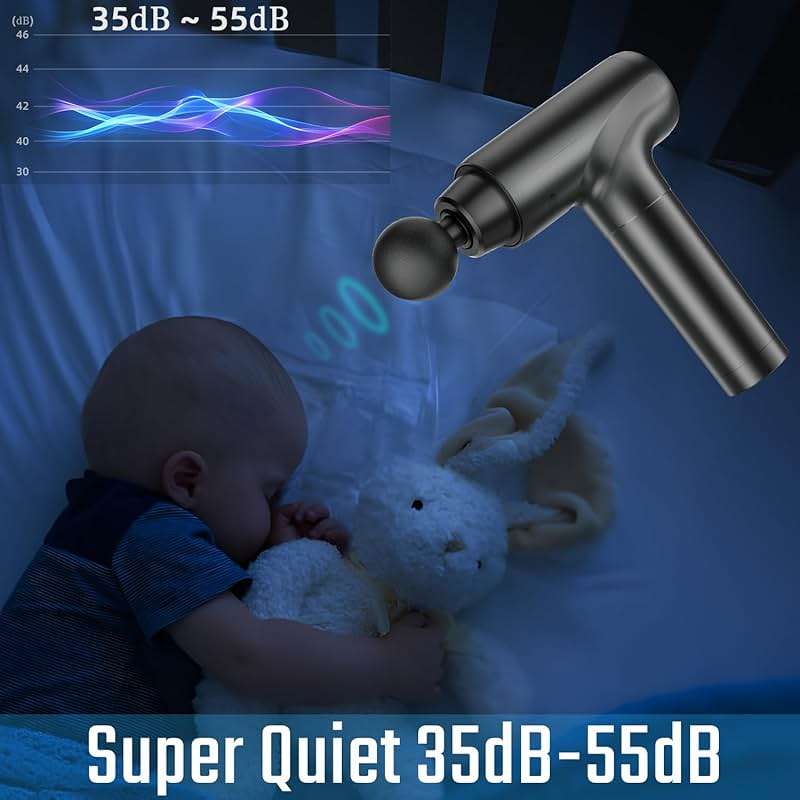 cotsoco Massage Gun, Muscle Massage Gun Deep Tissue Back Massager for Pain Relief, 20 Speeds Handheld Electric Massager Tool with Silent Brushless Motor, Suitable for Gym Office Home Travel - Image 2