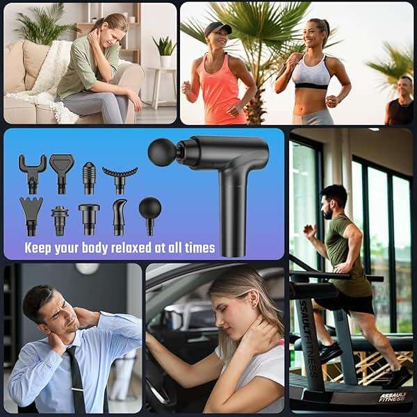 cotsoco Massage Gun, Muscle Massage Gun Deep Tissue Back Massager for Pain Relief, 20 Speeds Handheld Electric Massager Tool with Silent Brushless Motor, Suitable for Gym Office Home Travel - Image 8
