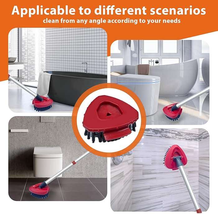 Fatmass 2 Pack Upgraded Spin Mop Replace Scrub Mop Brush Compatible with O Cedar 2 Tank RinseClean, Great for Kitchen, Deck, Bathroom and Shower Floor Scrubber - Image 7
