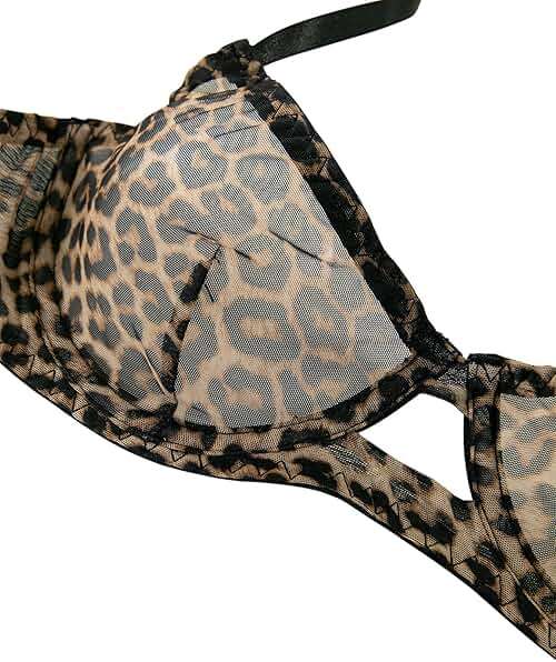Lilosy Sexy Mesh Sheer Underwire Push Up Lingerie Set Lingerie Set - Image 6
