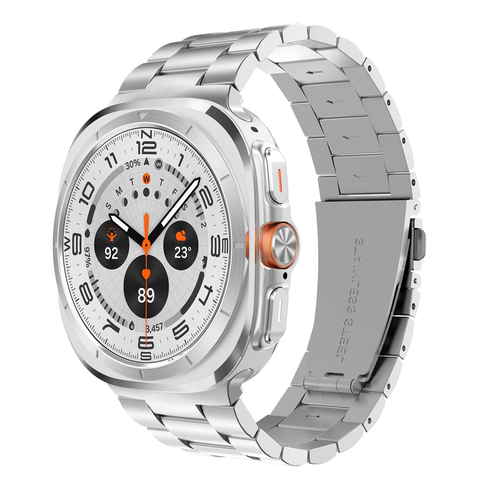 SPGUARD Metal Band Compatible with Samsung Galaxy Watch 7/8 Ultra 47mm (2025/2024), No Gap Stainless Steel Band Strap for Men Women Business, NOT for Other Models - Image 1