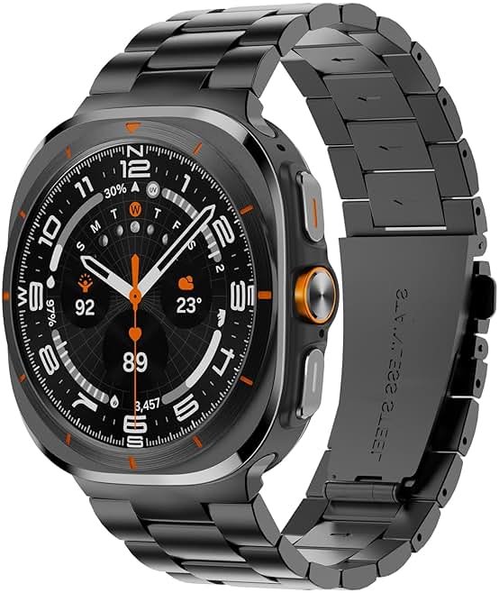 SPGUARD Metal Band Compatible with Samsung Galaxy Watch 7/8 Ultra 47mm (2025/2024), No Gap Stainless Steel Band Strap for Men Women Business, NOT for Other Models - Product Image