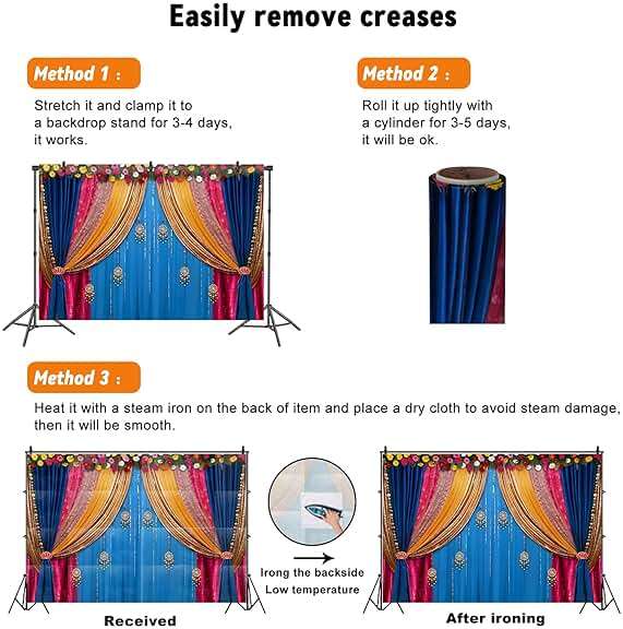 CSFOTO 7x5ft Indian Traditional Backdrop Colored Curtains Marigold Photography Background Indian Hindu Wedding Banner Happy Holi Diwali Pooja Party Decorations Photo Props - Image 7