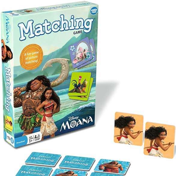 Wonder Forge Disney Moana Matching Game - Fun and Educational Memory Game for Boys and Girls Ages 3-5 - Featuring Moana and Maui - Toddler Learning Activity - Image 1