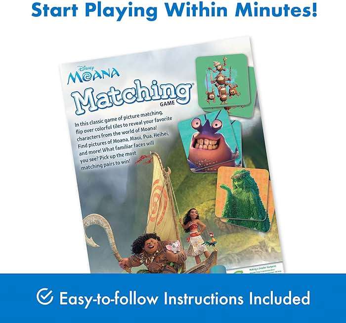 Wonder Forge Disney Moana Matching Game - Fun and Educational Memory Game for Boys and Girls Ages 3-5 - Featuring Moana and Maui - Toddler Learning Activity - Image 5