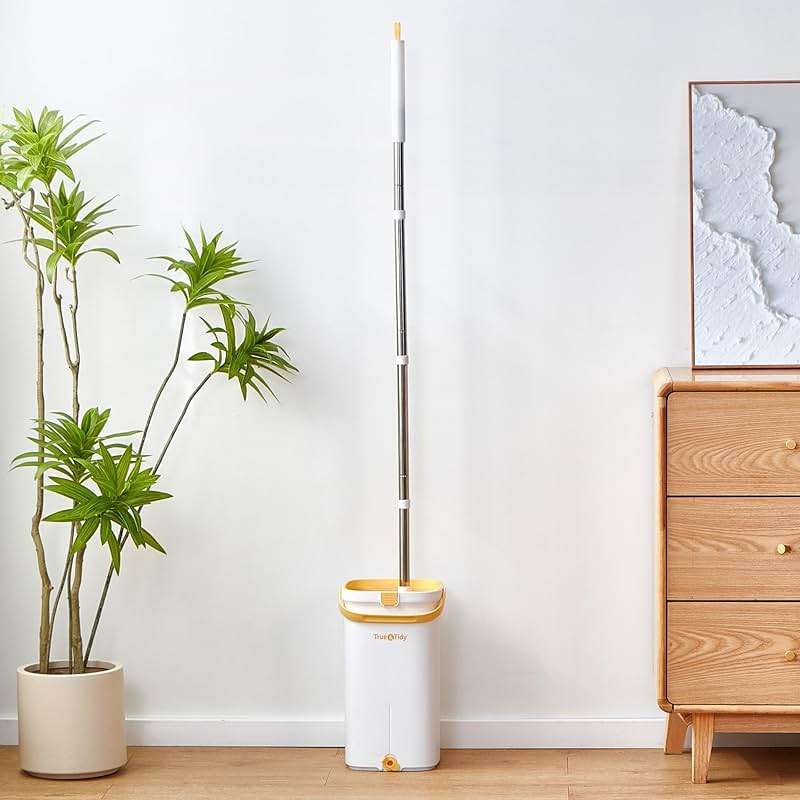 Mop and Bucket Set with Pump System for Home, Hands Free Self Cleaning with 3 Compartments to Separate Clean from Dirty Water, with 2 Machine Washable Microfiber Mop Pads, Patent Pending, in Gift Box - Image 5