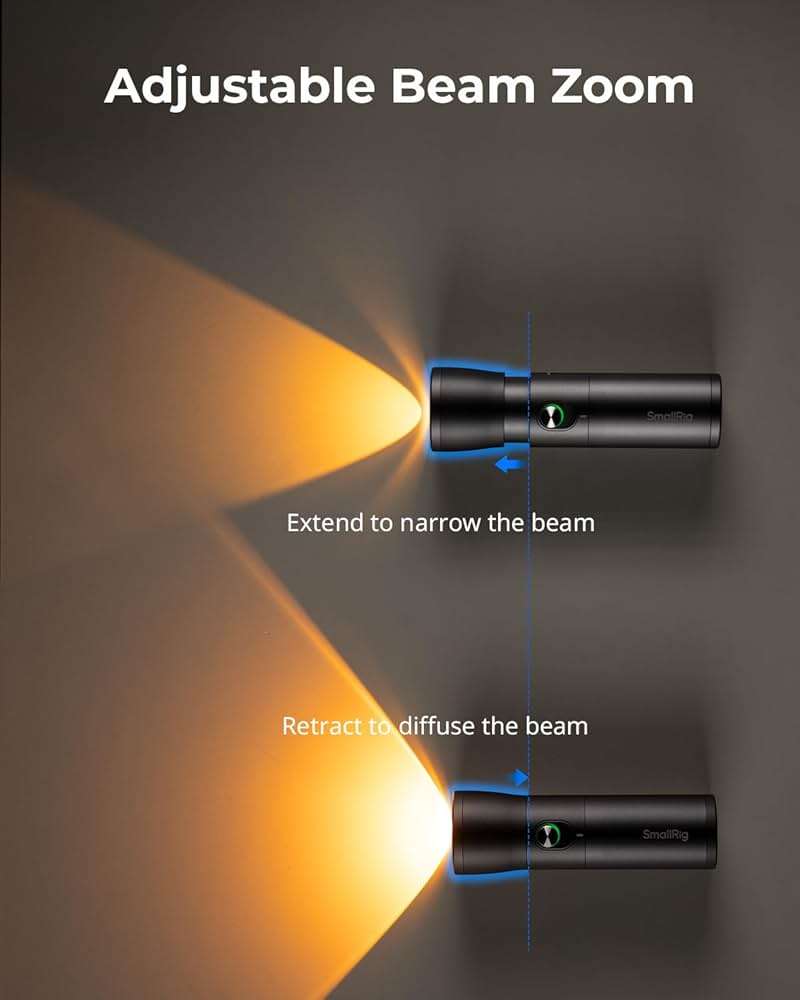 SMALLRIG RGB LED Photography Flashlight, 7500mAh Aluminum Alloy Patterned Ambient Light, 4 Color Fill Light with 20 Patterned Filters, Perfect for Photo, Content Creation Accessories RF10C 4634 - Image 6