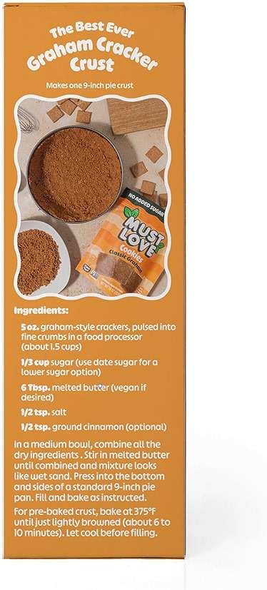 Must Love Classic Graham - No Added Sugar, Sweetened with Dates - Great for Pie Crust, Mini S'more, Cheese Boards - Simple Ingredients, Vegan, Plant-Based - Healthy Snacking for Family, 2 Pack x 5 oz - Image 5