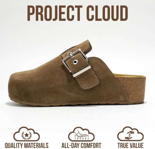 Project Cloud Clogs for Women Footwear - Memory Foam and Non-Slip Platform Wedges Heels for Women Mules & Clogs 2026 - Comfortable Stylish Slip-On with Adjustable Straps (Rhona) - Image 4