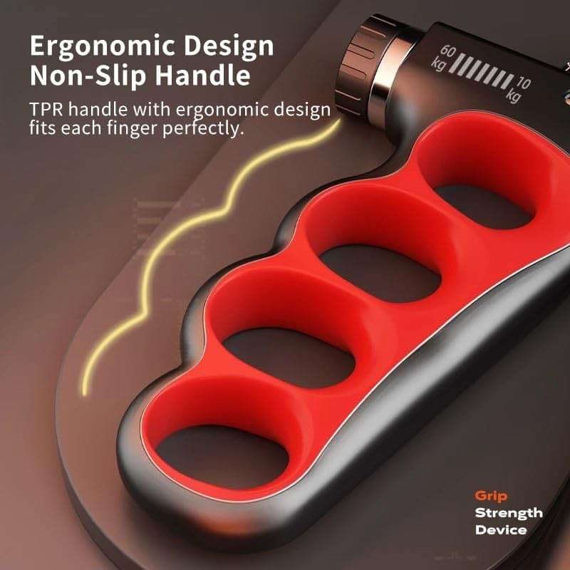 Grip Strength Trainer, Hand Grip Strengthener with Adjustable Resistance 11-220Lbs(5-100KG), Automatic Counter, Ergonomic Design, Forearm Strengthener for Musicians Athletes and Injury Recovery - Image 6