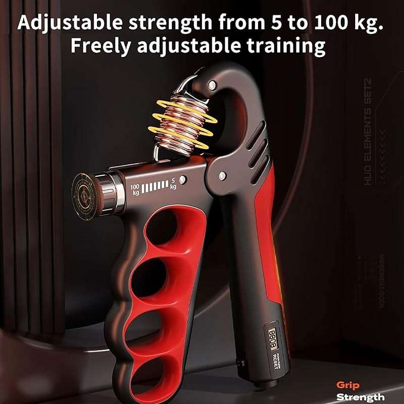 Grip Strength Trainer, Hand Grip Strengthener with Adjustable Resistance 11-220Lbs(5-100KG), Automatic Counter, Ergonomic Design, Forearm Strengthener for Musicians Athletes and Injury Recovery - Image 7