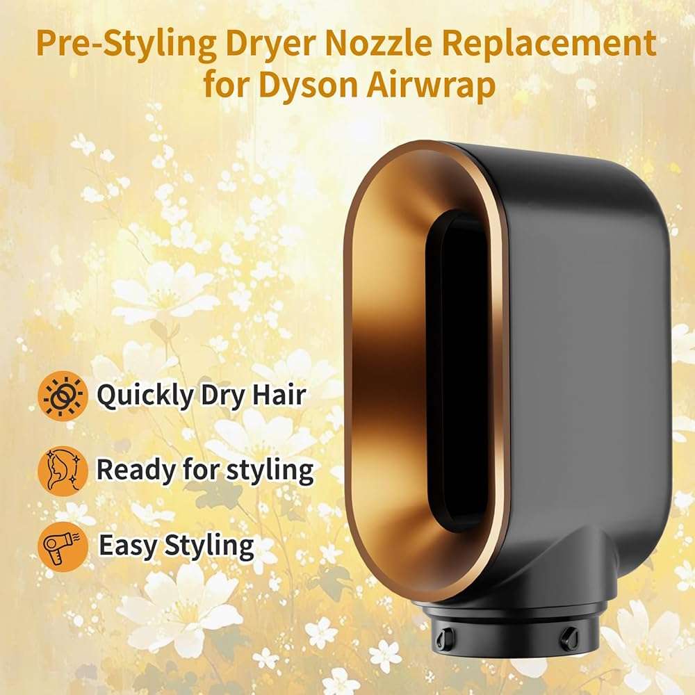 ZEPHBLOW Pre-Styling Dryer Attachment for Dyson Airwrap HS01/HS05/HS08, Fast Drying Nozzle Replacement Attachment Compatible with Dyson Hair Styler, Gold - Image 4