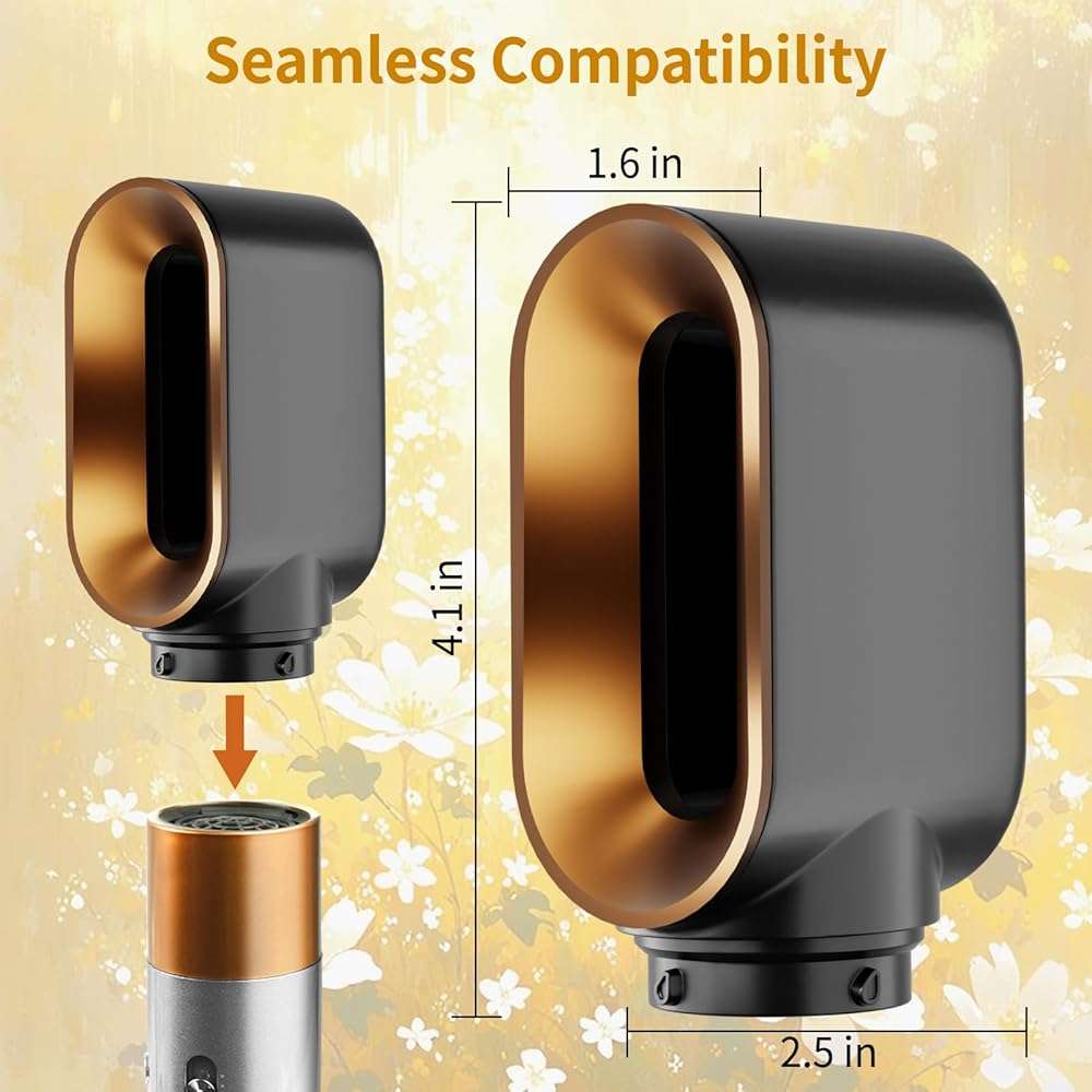 ZEPHBLOW Pre-Styling Dryer Attachment for Dyson Airwrap HS01/HS05/HS08, Fast Drying Nozzle Replacement Attachment Compatible with Dyson Hair Styler, Gold - Image 7