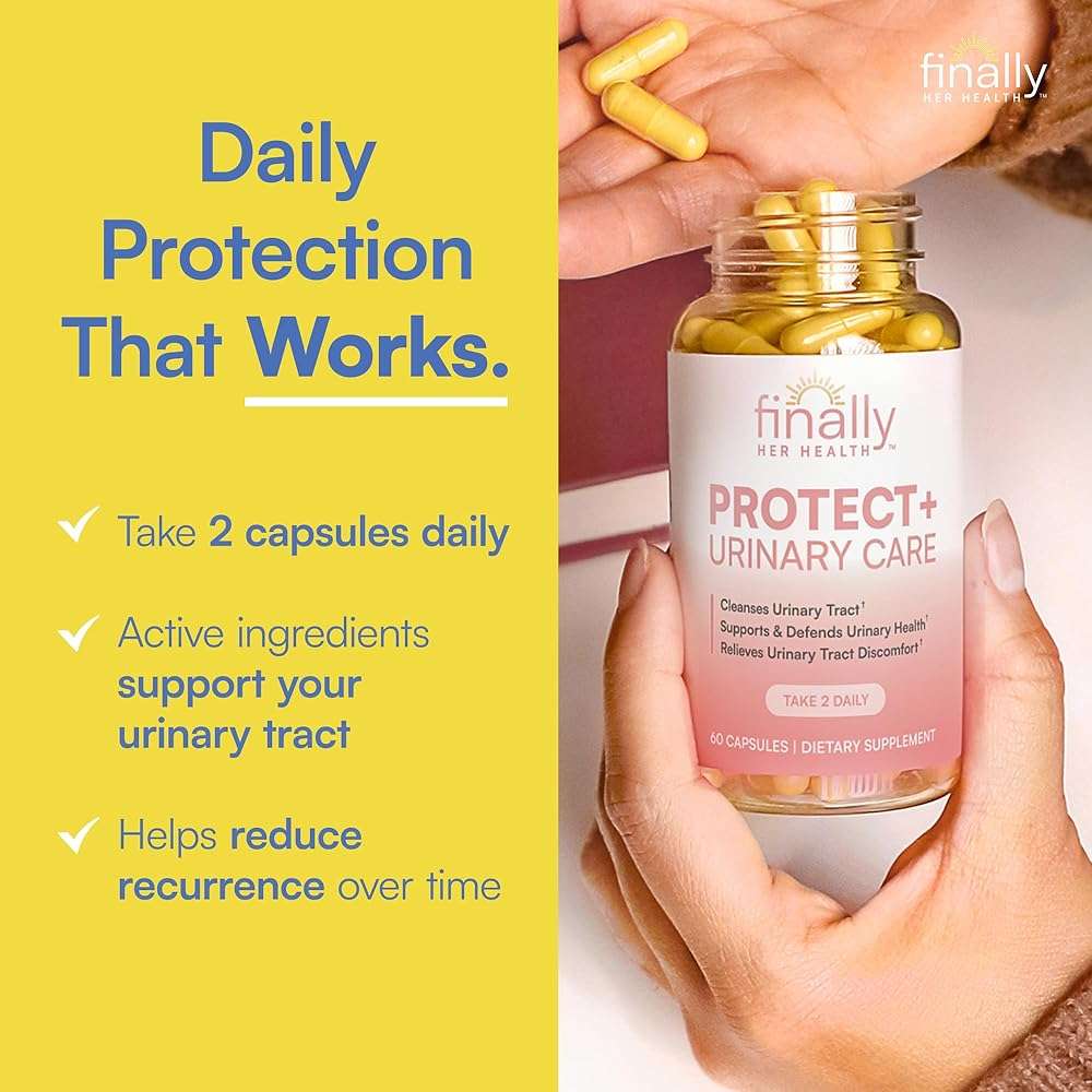 Protect+ Urinary Care Supplement for Women – Fast UTI Support & Prevention – Clinical Strength Formula with D-Mannose – Cleanse & Flush Urinary Tract – 60 Capsules for Comprehensive Urinary Health - Image 5
