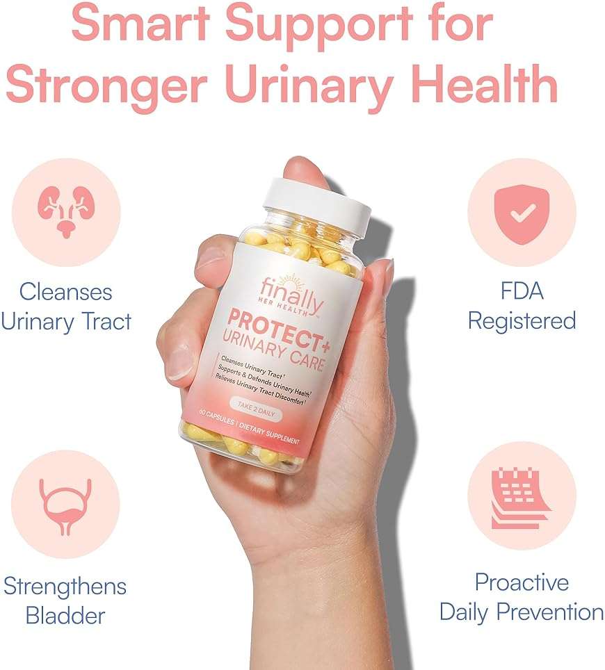 Protect+ Urinary Care Supplement for Women – Fast UTI Support & Prevention – Clinical Strength Formula with D-Mannose – Cleanse & Flush Urinary Tract – 60 Capsules for Comprehensive Urinary Health - Image 6