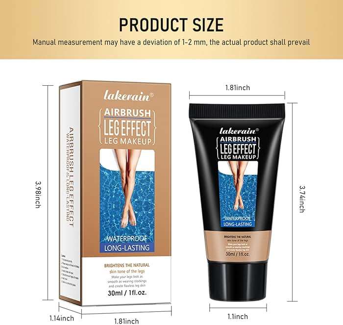 Waterproof Leg Makeup No Transfer,Full Coverage Body Concealer for Legs, Vein Cover-Up Cream, Even Skin Tone, Natural Tan Finish, Instant Tanning Flawless Legs,Body Foundation (#01 FAIREST GLOW, 30ML) - Image 8