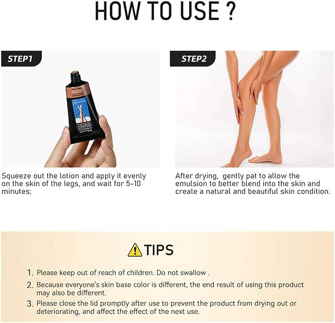 Waterproof Leg Makeup No Transfer,Full Coverage Body Concealer for Legs, Vein Cover-Up Cream, Even Skin Tone, Natural Tan Finish, Instant Tanning Flawless Legs,Body Foundation (#01 FAIREST GLOW, 30ML) - Image 9