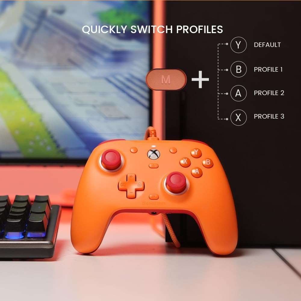 GameSir G7 SE Wired Controller for Xbox Series X|S, Xbox One & Windows 10/11, Plug and Play Gaming Gamepad with Hall Effect Joysticks/Hall Trigger, 3.5mm Audio Jack (Orange) - Image 8