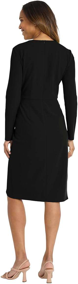 Maggy London Women's Long Sleeve Wrap Dress - Cocktail, Wedding Guest, Or Valentine's Dress - Business Casual Work Dresses for Women - Image 3