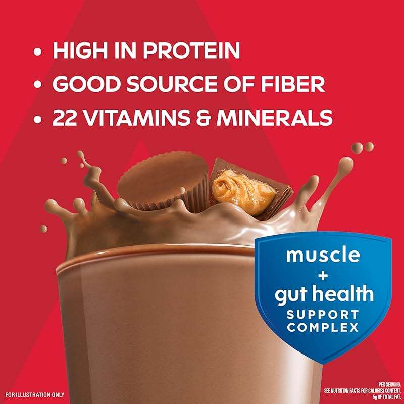 Atkins Strong High Protein Shake, Chocolate Peanut Butter Flavor, 30g Protein, GLP-1 Support, Low Carb and Low Sugar Shake, Keto Friendly, Gluten Free, Muscle and Gut Health Support, 12 Count - Image 5