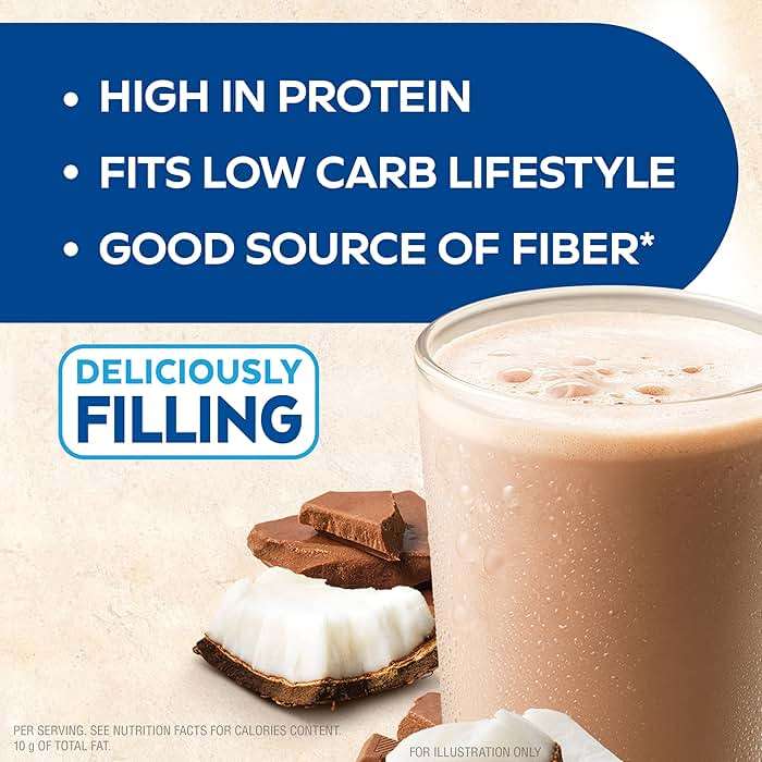 Atkins Creamy Chocolate Coconut Protein Shake, 15g Protein, 2g Net Carbs, 1g Sugar, Keto Friendly, 12 Count - Image 3