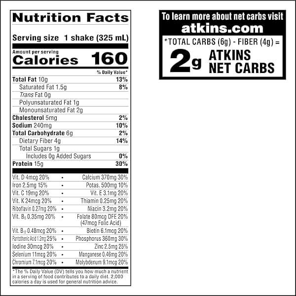 Atkins Creamy Chocolate Coconut Protein Shake, 15g Protein, 2g Net Carbs, 1g Sugar, Keto Friendly, 12 Count - Image 7