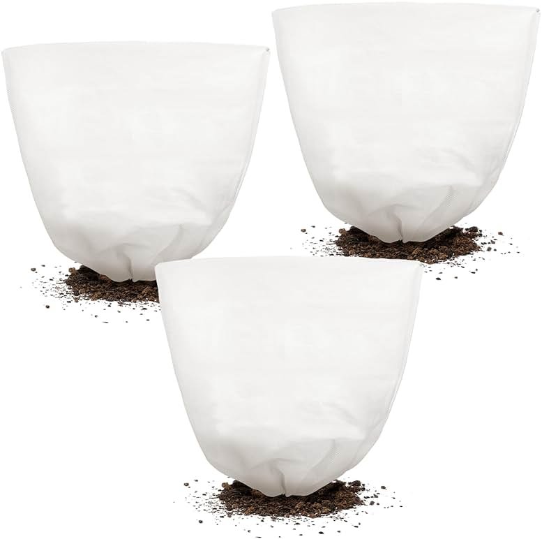 NNG 5PCS Winter Plant Covers Freeze Protection 39.4x39.4Inch Frost Blanket Shrub Covers with Drawstring Plant Protector Shrub Jacket Winter Tree Cover for Outdoor Plants, Shrub Potted Plants - Product Image