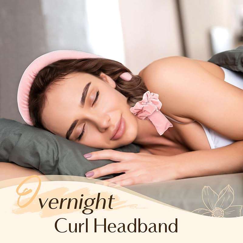Yanibest Heatless Hair Curler to Sleep in, Overnight Curl Headband for Natural Wavy Curls, No Heat Soft Hair Curler Set with Hair Clip Scrunchies for Styling, No Slip Heatless Curls - Image 3