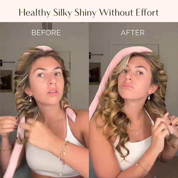 Yanibest Heatless Hair Curler to Sleep in, Overnight Curl Headband for Natural Wavy Curls, No Heat Soft Hair Curler Set with Hair Clip Scrunchies for Styling, No Slip Heatless Curls - Image 7