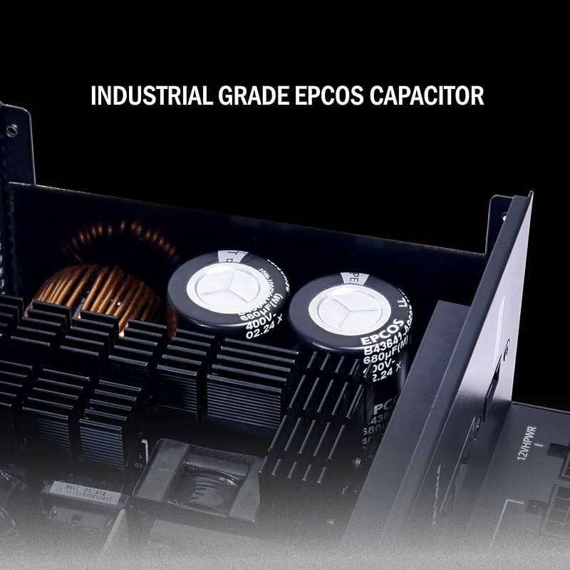 Lian Li Edge Series-1000W Full Modular Power Supply-80 Plus Platinum-ATX 3.0, 3.1-PCIE 5.1-L-Shape Design for Dual Chamber Case-120mm FDB Fan-Supports up to 4X USB Devices-Black (EG1000BE.US) - Image 6