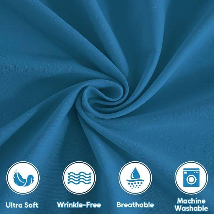Swiftify Queen Sheet Set, 4 Pieces Hotel Luxury Soft Microfiber Queen Bed Sheets Set, Up to 16" Deep Pockets, Oeko-Tex Sheets with Elastic, Breathable, Wrinkle Free (Peacock Blue,Queen) - Image 5