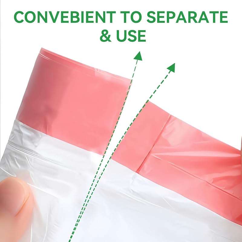 WAIKAS 13 Gallon Trash Bags Drawstring, Pack of 28 Garbage Bags for Kitchen and Home Use, 63x70cm Size, 12g/pcs, Unscented, White - Image 5