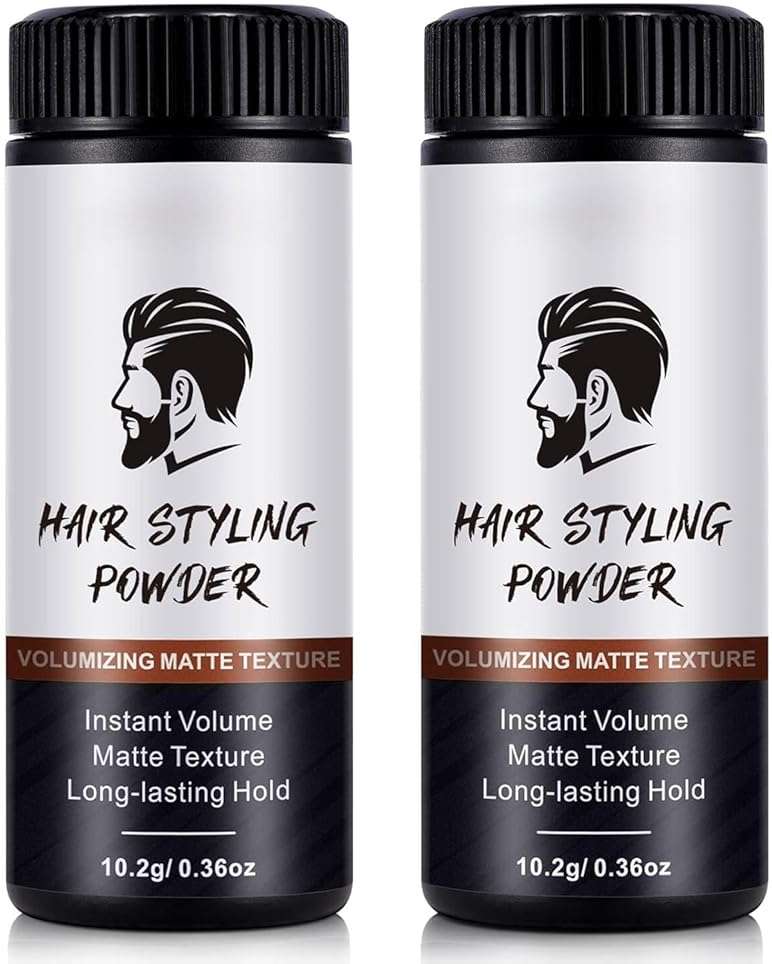 ISUNRISE Hair Styling Powder for Men & Women - Texture Powder - Easy to Apply - Natural Matte Hairstyle - Texturizing and Volumizing - 2 Pc Set, 10g - Image 1