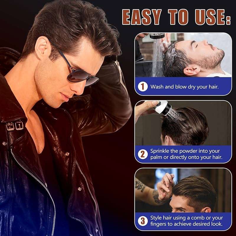 ISUNRISE Hair Styling Powder for Men & Women - Texture Powder - Easy to Apply - Natural Matte Hairstyle - Texturizing and Volumizing - 2 Pc Set, 10g - Image 6
