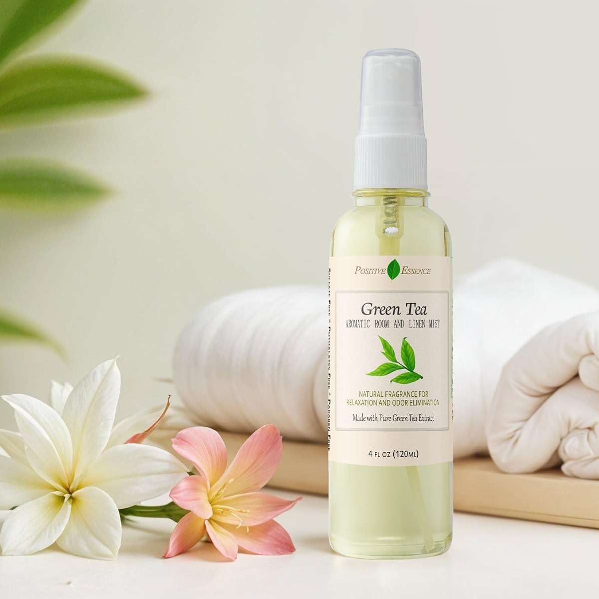 Green Tea Linen and Room Spray, Natural Air Freshener Made with Pure Green Tea Extract, Bathroom Air Freshener or Calming Pillow Spray - Image 2