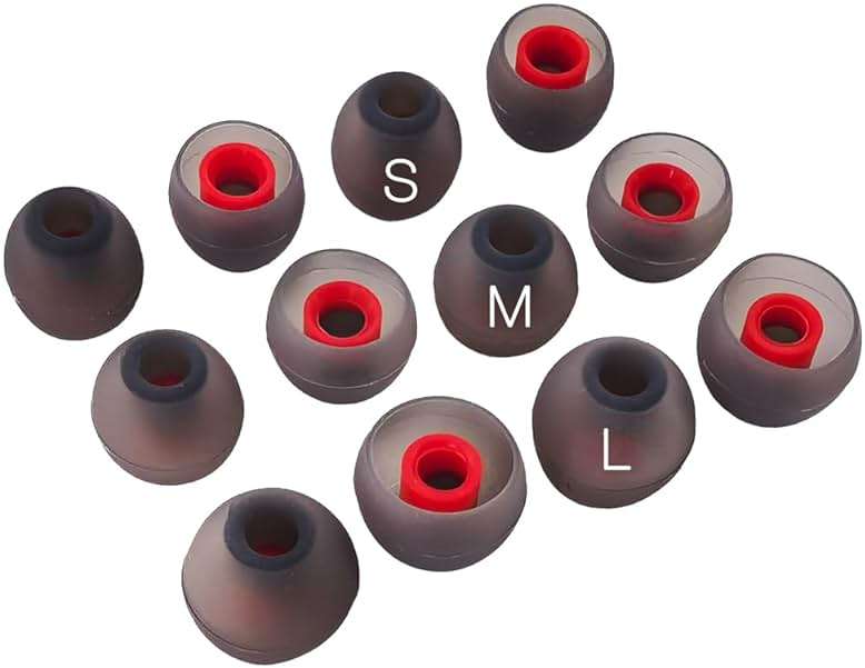 TENNMAK 12X Replacement Silicone Eartips for bmani T16 & Universal Earbuds | Compatible with bmani T16 / bmanl / ZINGBIRD Z67/ occiam T17/ Orancu A12/ TOZO T6 / T10/ Boean U8 U8I PRO U18 Earbuds,6 Pairs - Image 1