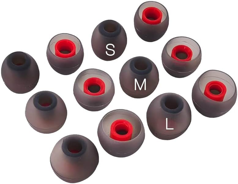 TENNMAK 12X Replacement Silicone Eartips for bmani T16 & Universal Earbuds | Compatible with bmani T16 / bmanl / ZINGBIRD Z67/ occiam T17/ Orancu A12/ TOZO T6 / T10/ Boean U8 U8I PRO U18 Earbuds,6 Pairs - Product Image