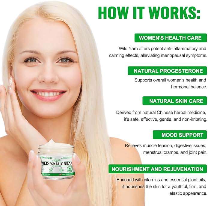 NATURE ZIRAN Wild Yam Cream - Wild yam Cream - Suitable for Relieving Symptoms During Periods of Physical Change - for All Skin Types 2.1floz - Image 4