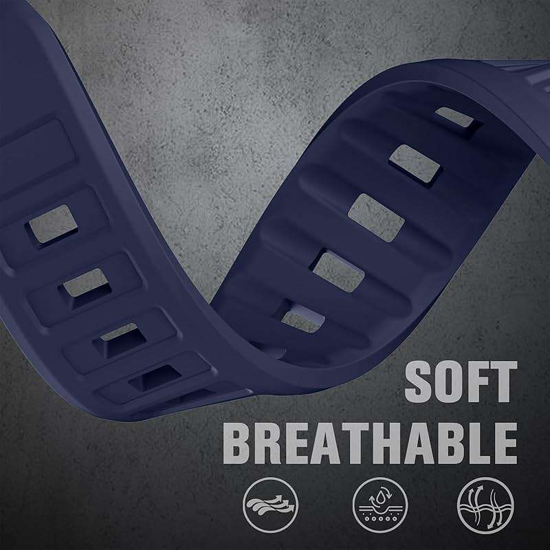 Bandletic R-FKM Sport Band + R-Lite Fit Magnetic Watchband Compatible with Apple Watch Ultra 2/Ultra Band 49mm/45mm/44mm/42mm for Men - Image 3