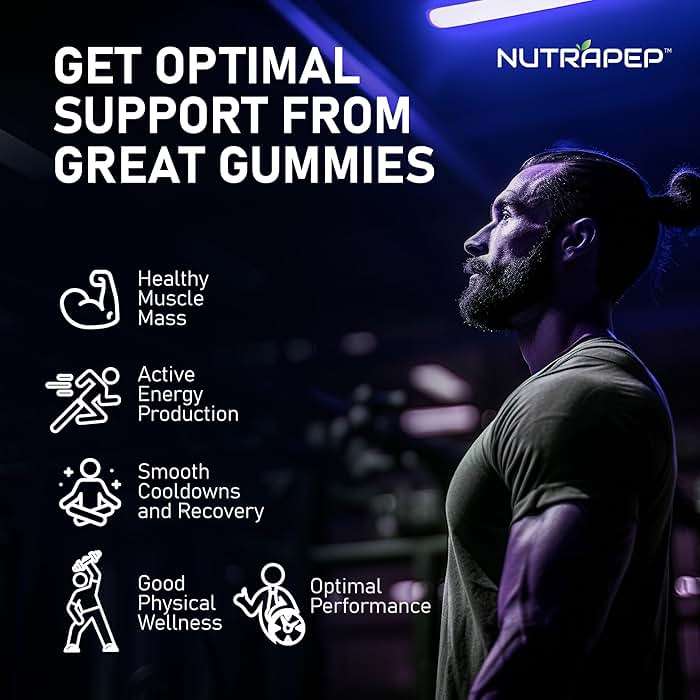 NutraPep Creatine Monohydrate Gummies 5g for Men Women - with L-Taurine Betaine Anhydrous Alpha-GPC BCAA 2:1:1 - Sugar-Free Gluten Free Chewable Creatine Supplement Bites - Image 3
