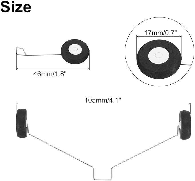 MECCANIXITY 1 Set RC Airplane Landing Gear Wheels for Toys Airplane Accessories RC Aircraft DIY Parts RC Plane Jet Replacement - Image 2