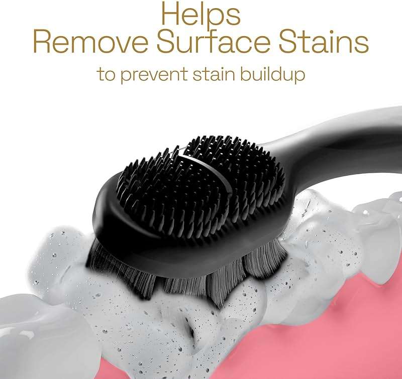 Colgate Total Active Prevention Soft Bristle Whitening Toothbrushes, Soft Toothbrush with Charcoal Infused Bristles, Helps Whiten and Reaches Deeper Along The Gumline and Between Teeth, Black, 2 Pack - Image 5