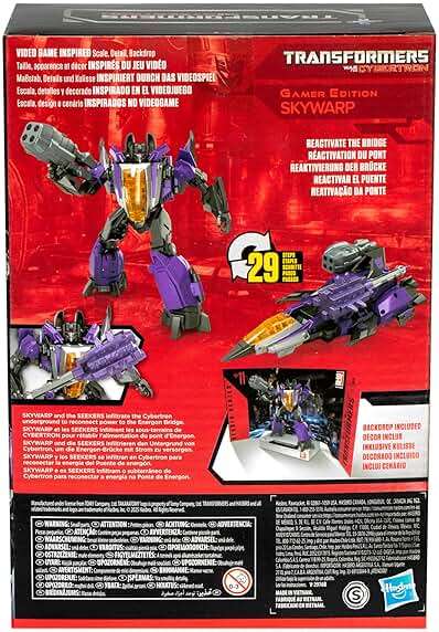Transformers Toys Studio Series Voyager Class Transformers: War for Cybertron 11 Gamer Edition Skywarp, 6.5-inch Converting Action Figure, 8+ - Image 5