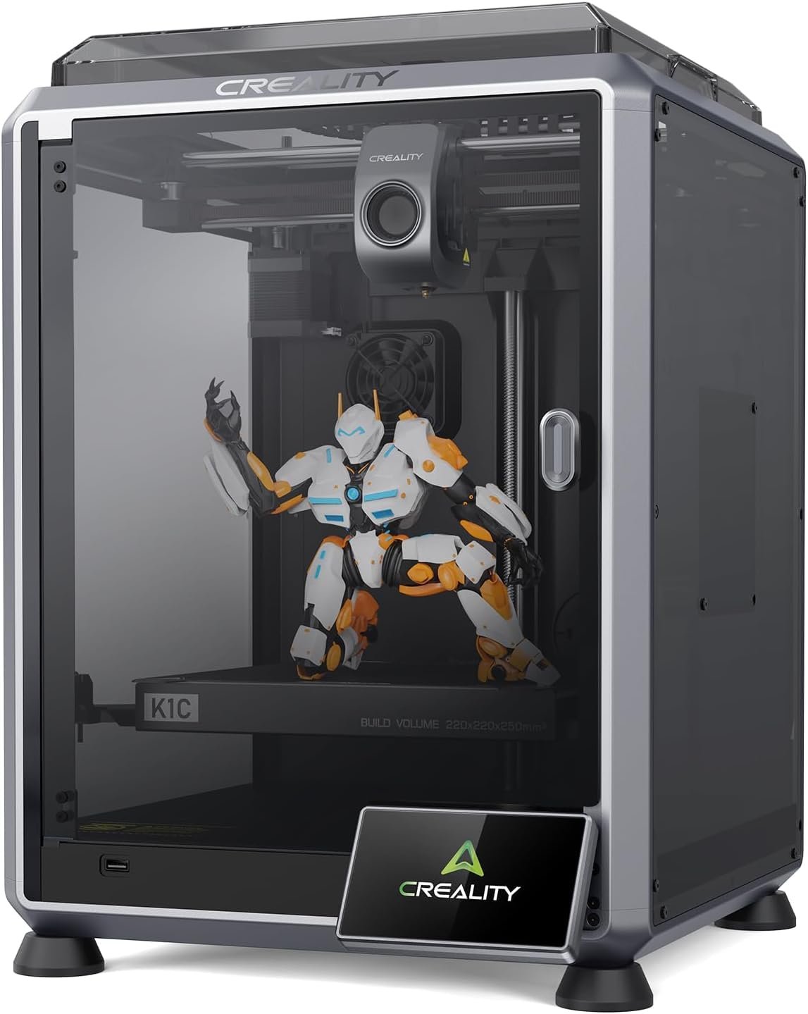 Creality K1C 3D Printer, 600mm/s Fast Speed Auto Leveling 3D Printers with AI Camera for 300°C Printing, Switchable Silent Mode Reliable Carbon Fiber 3D Printing 220 * 220 * 250mm - Product Image
