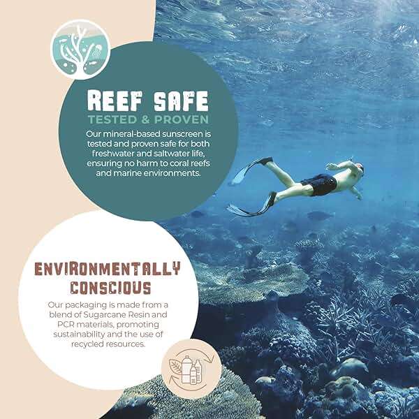 Happy Ocean SPF 45 Biodegradable Reef Safe Sunscreen for Face & Body, Non-Nano Zinc Oxide, Natural Fragrance Free Non Toxic Organic Mineral Sunscreen, Travel Size Reef Friendly Mineral Based 2.5 Fl Oz - Image 5